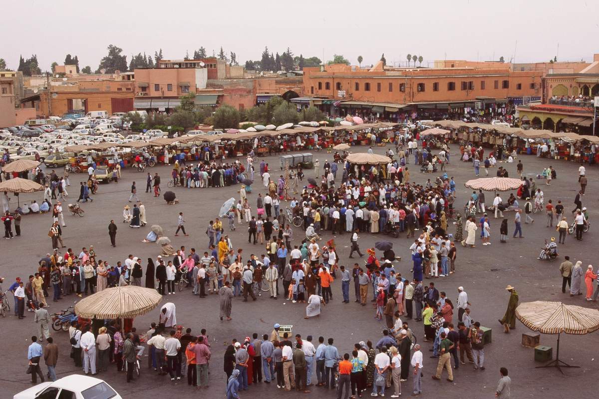Ambiance de Jamaa el fna à Marrakech