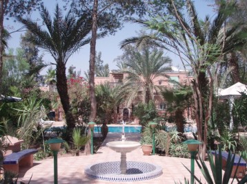 Your foot with ground with Marrakech